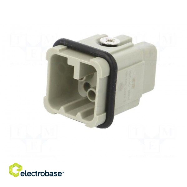 Connector: HDC | male | HD | PIN: 8 | size 1 | w/o contacts | 10A | 50V paveikslėlis 2