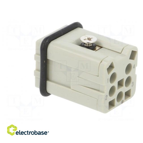 Connector: HDC | male | HDC | PIN: 5 | 4+PE | size 1 | 10A | 400V | 0.5÷2.5mm2 image 4