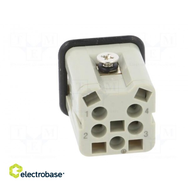 Connector: HDC | male | HDC | PIN: 5 | 4+PE | size 1 | 10A | 400V | 0.5÷2.5mm2 фото 5