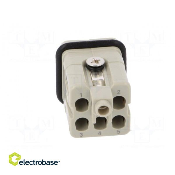 Connector: HDC | male | HQ | PIN: 6 | 5+PE | size 1 | w/o contacts | 16A paveikslėlis 5