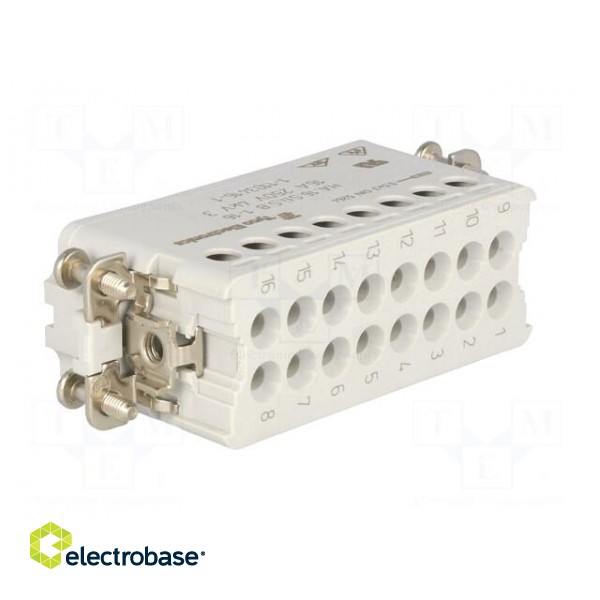 Connector: HDC | male | HTS HA | PIN: 16 | size 5 | 16A | 250V | 0.5÷2.5mm2 фото 4