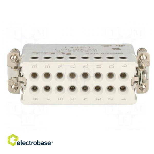 Connector: HDC | male | HTS HA | PIN: 16 | size 5 | 16A | 250V | 0.5÷2.5mm2 image 5
