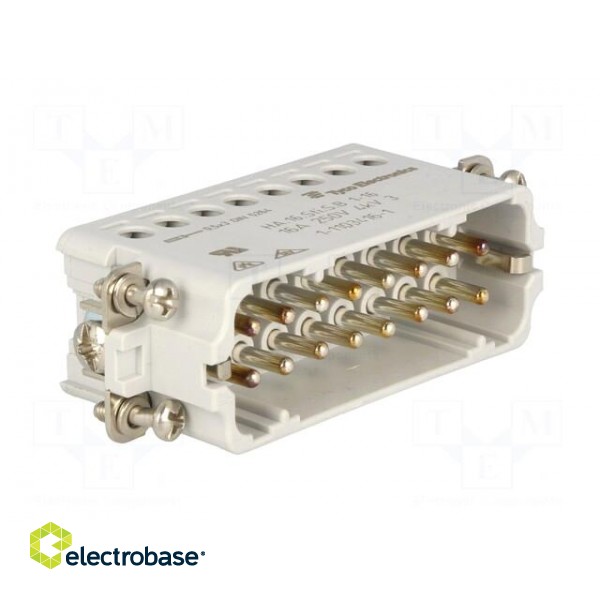 Connector: HDC | male | HTS HA | PIN: 16 | size 5 | 16A | 250V | 0.5÷2.5mm2 фото 8