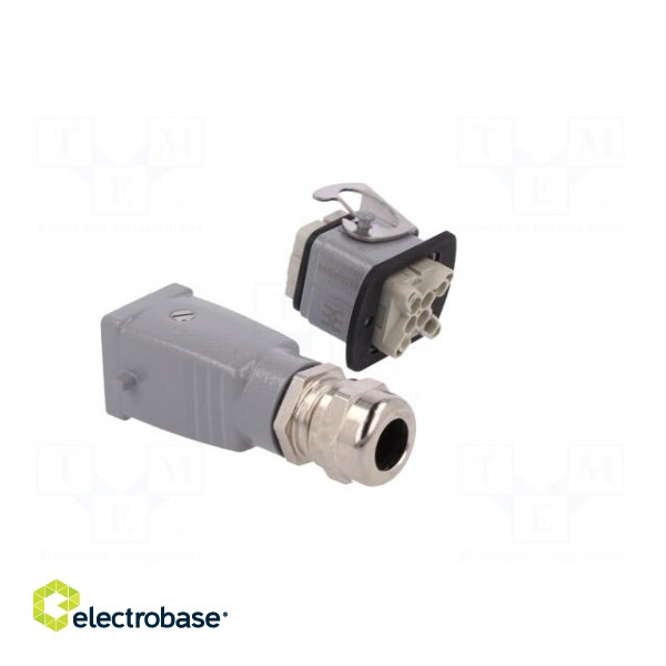 Connector: HDC | male + female | plug + socket | HA | PIN: 4 | 3+PE | M20 image 4