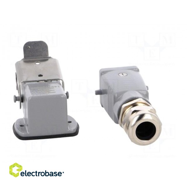 Connector: HDC | male + female | plug + socket | HA | PIN: 4 | 3+PE | M20 image 5