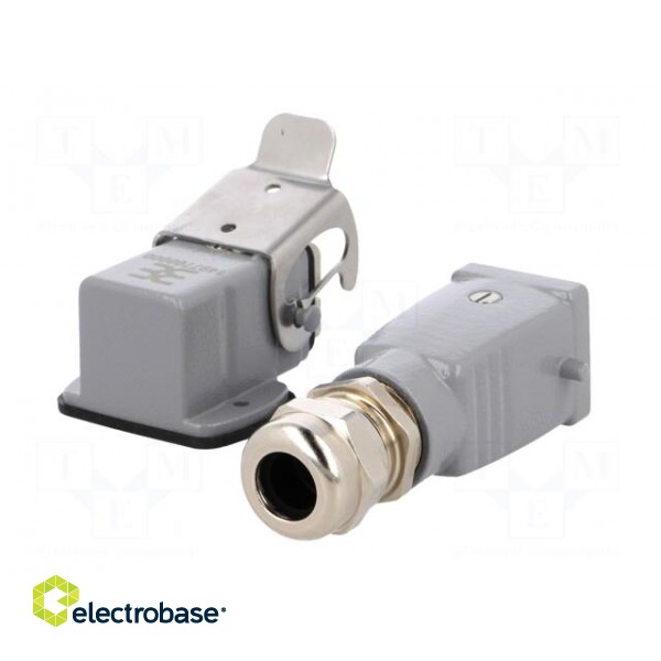 Connector: HDC | male + female | plug + socket | HA | PIN: 4 | 3+PE | M20 image 6