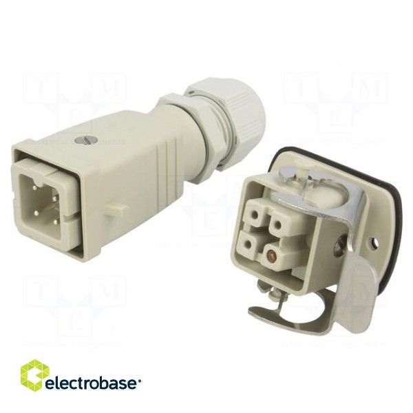 Connector: HDC | male + female | plug + socket,complete set | HA paveikslėlis 1