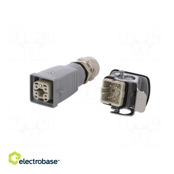 Connector: HDC | male + female | plug + socket | HA | PIN: 5 | 4+PE | M20 paveikslėlis 2
