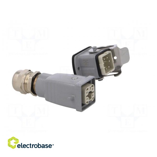 Connector: HDC | male + female | plug + socket | HA | PIN: 5 | 4+PE | M20 paveikslėlis 8