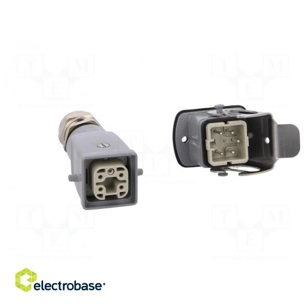 Connector: HDC | male + female | plug + socket | HA | PIN: 5 | 4+PE | M20 image 9