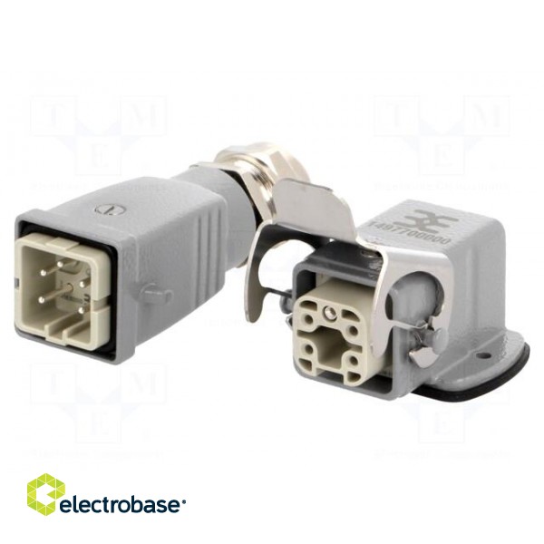 Connector: HDC | male + female | plug + socket,complete set | HA paveikslėlis 1