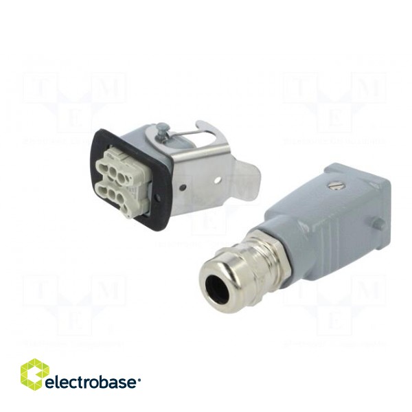 Connector: HDC | male + female | plug + socket | HA | PIN: 5 | 4+PE | PG11 фото 6