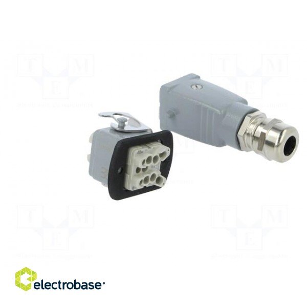 Connector: HDC | male + female | plug + socket | HA | PIN: 5 | 4+PE | PG11 paveikslėlis 4
