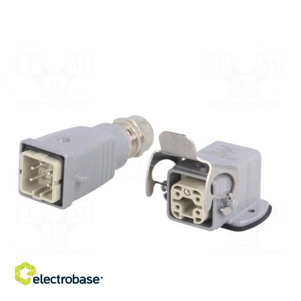 Connector: HDC | male + female | plug + socket | HA | PIN: 5 | 4+PE | PG11 paveikslėlis 2