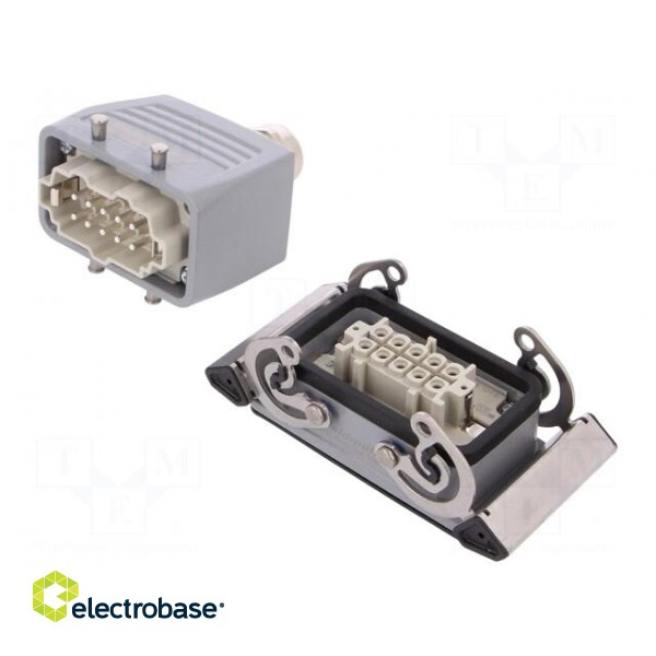 Connector: HDC | male + female | plug + socket | HE | PIN: 10 | 10+PE image 1