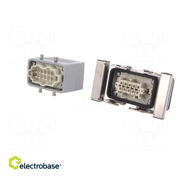Connector: HDC | male + female | plug + socket | HE | PIN: 10 | 10+PE image 2