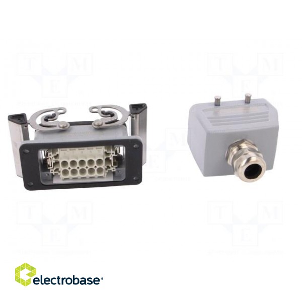 Connector: HDC | male + female | plug + socket | HE | PIN: 10 | 10+PE фото 5