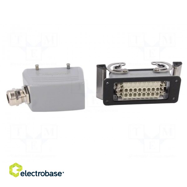 Connector: HDC | male + female | plug + socket | HE | PIN: 16 | 16+PE фото 5