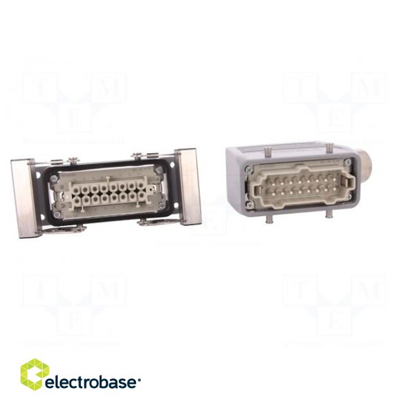 Connector: HDC | male + female | plug + socket | HE | PIN: 16 | 16+PE фото 9