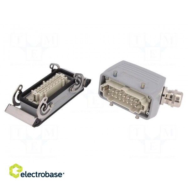 Connector: HDC | male + female | plug + socket | HE | PIN: 16 | 16+PE фото 1