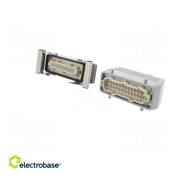 Connector: HDC | male + female | plug + socket | HE | PIN: 24 | 24+PE фото 2