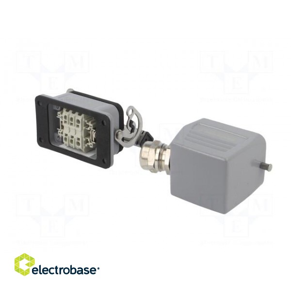 Connector: HDC | male + female | plug + socket | HE | PIN: 6 | 6+PE | M20 фото 6