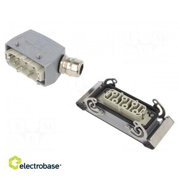 Connector: HDC | male + female | plug + socket | PIN: 6 | 6+PE | size 6 image 1