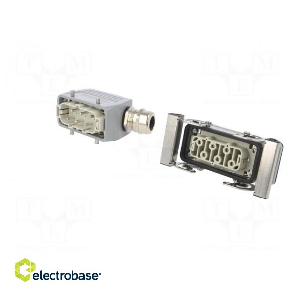 Connector: HDC | male + female | plug + socket | PIN: 6 | 6+PE | size 6 фото 2