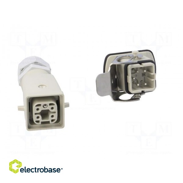 Connector: HDC | male + female | plug + socket | HA | PIN: 5 | 4+PE | M20 фото 9