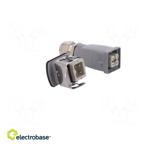Connector: HDC | male + female | plug + socket | HA | PIN: 4 | 3+PE | M20 image 8