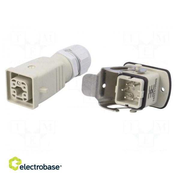 Connector: HDC | male + female | plug + socket | HA | PIN: 5 | 4+PE | M20 paveikslėlis 2