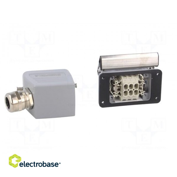 Connector: HDC | male + female | plug + socket | HE | PIN: 6 | 6+PE | PG16 фото 5