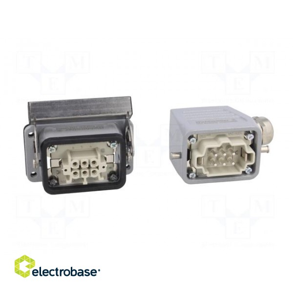 Connector: HDC | male + female | plug + socket | HE | PIN: 6 | 6+PE | PG16 image 9