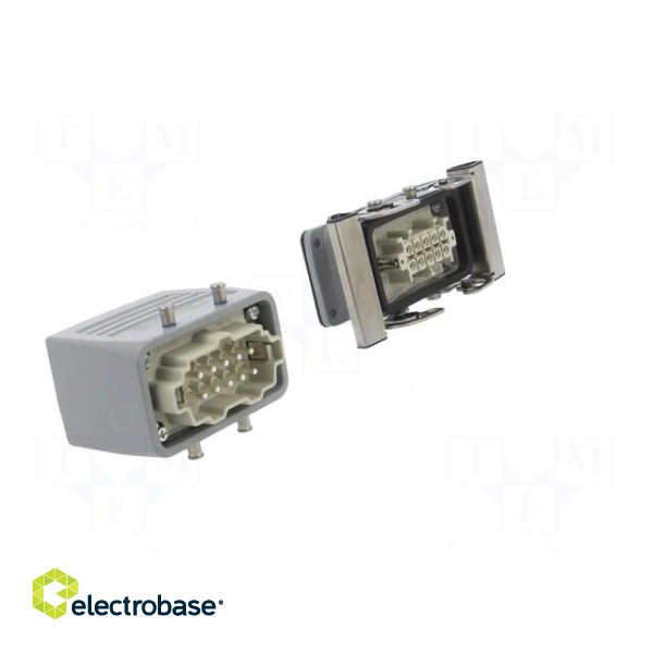 Connector: HDC | male + female | plug + socket | HE | PIN: 10 | 10+PE фото 8
