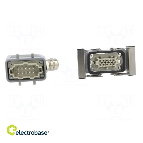 Connector: HDC | male + female | plug + socket | HE | PIN: 10 | 10+PE paveikslėlis 9