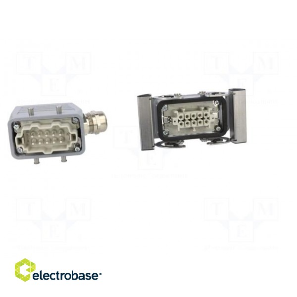 Connector: HDC | male + female | plug + socket | HE | PIN: 10 | 10+PE фото 9