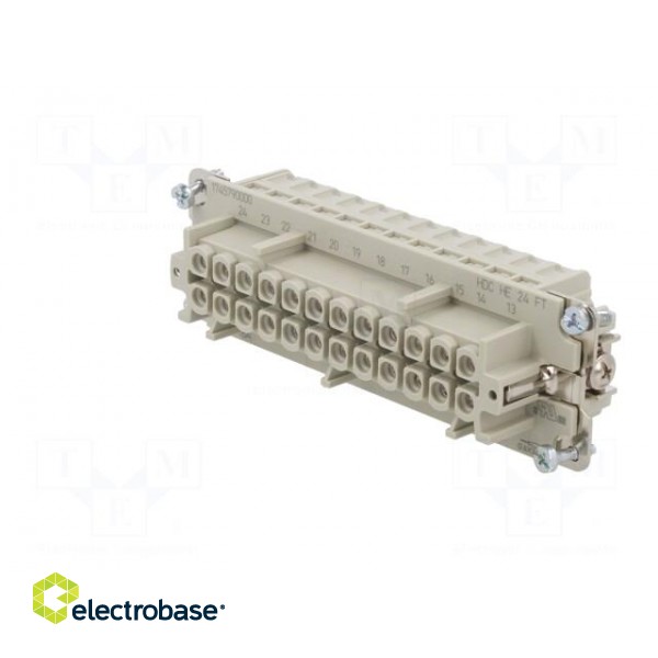 Connector: rectangular | female | PIN: 24 | 24+PE | size 8 | 16A | 500V paveikslėlis 2