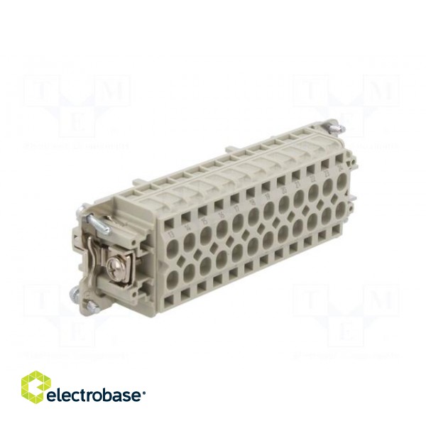 Connector: rectangular | female | PIN: 24 | 24+PE | size 8 | 16A | 500V image 4