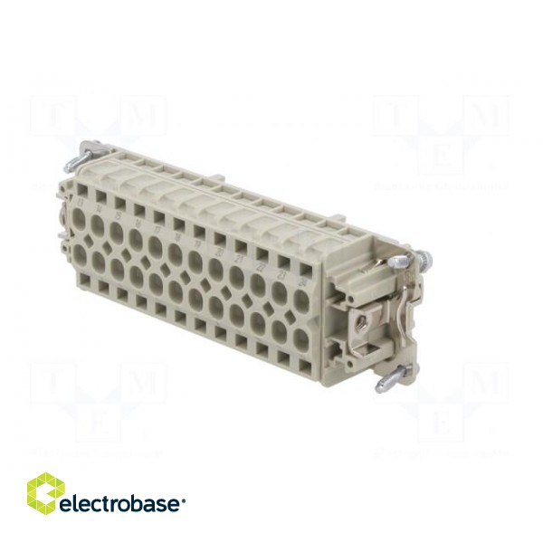 Connector: rectangular | female | PIN: 24 | 24+PE | size 8 | 16A | 500V image 6