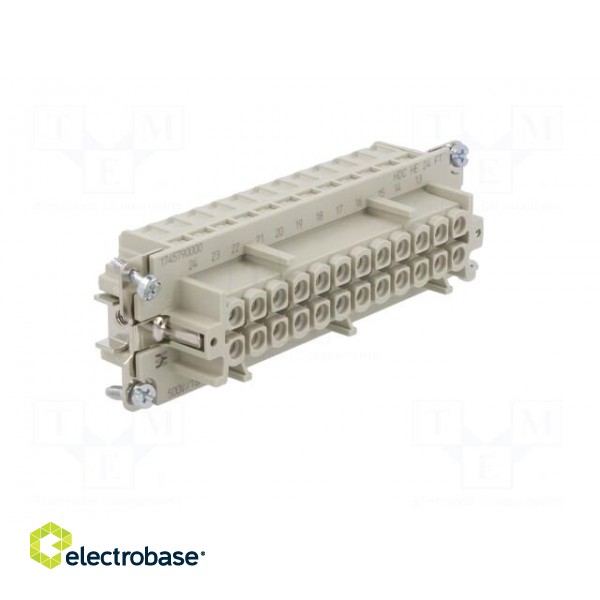 Connector: rectangular | female | PIN: 24 | 24+PE | size 8 | 16A | 500V paveikslėlis 8
