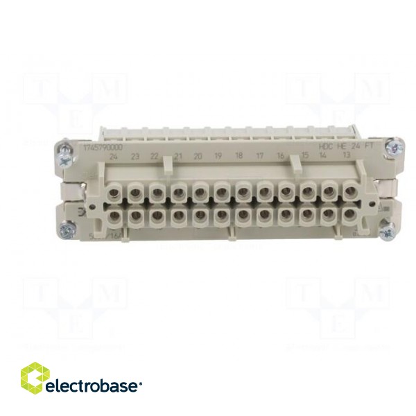 Connector: rectangular | female | PIN: 24 | 24+PE | size 8 | 16A | 500V paveikslėlis 9