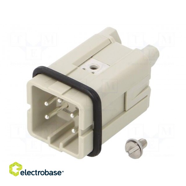 Connector: rectangular | male | PIN: 5 | 4+PE | size 1 | screws | straight image 1