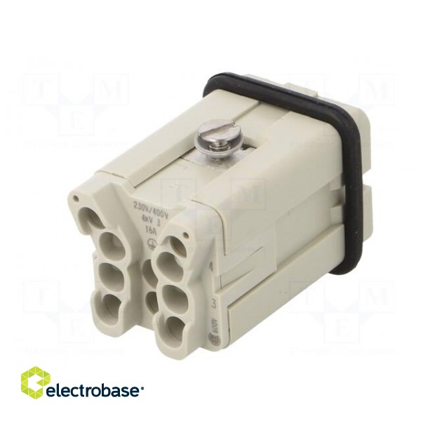 Connector: rectangular | male | PIN: 5 | 4+PE | size 1 | screws | straight image 6