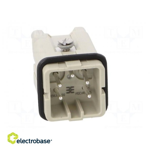 Connector: rectangular | male | PIN: 5 | 4+PE | size 1 | screws | straight image 9