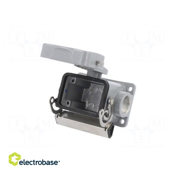 Enclosure: for rectangular connectors | size 3 | with latch | PG16 фото 2