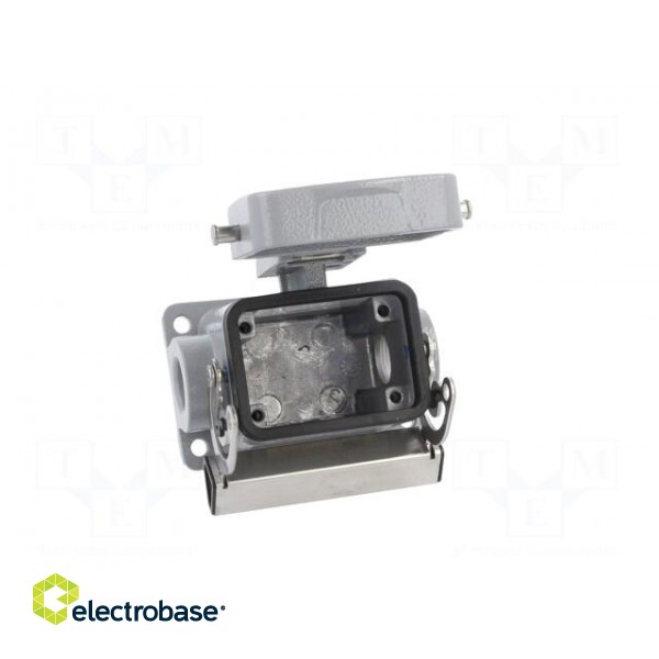 Enclosure: for rectangular connectors | size 3 | with latch | PG16 фото 9