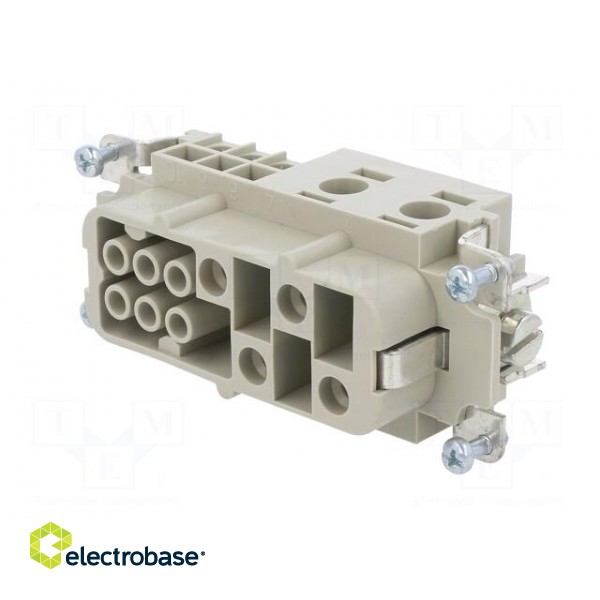 Connector: HDC | female | PIN: 10(4+6) | size 16 | contact insert | 690V paveikslėlis 2