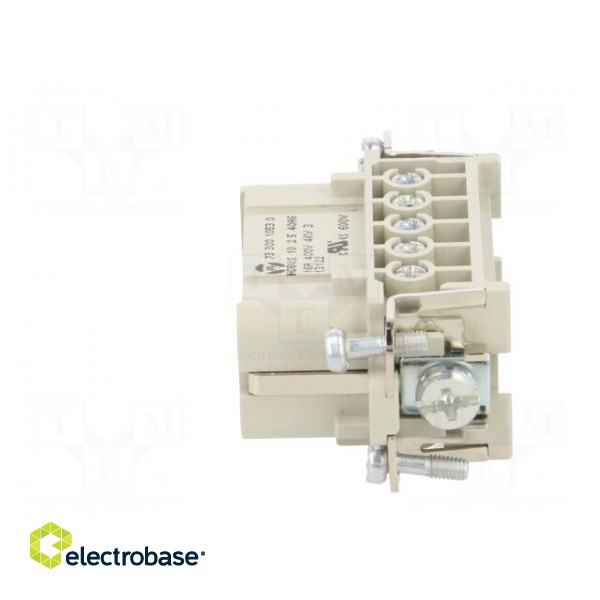 Connector: HDC | female | PIN: 10 | size 10A | contact insert | 400V | 16A image 3