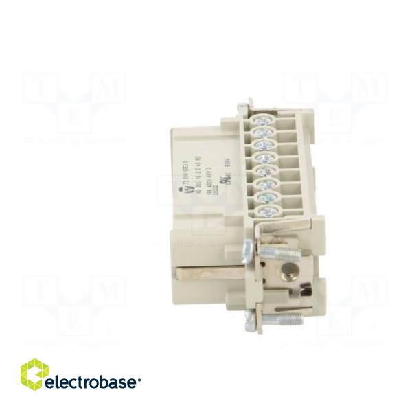 Connector: HDC | female | PIN: 16 | size 16 | contact insert | 400V | 16A image 3