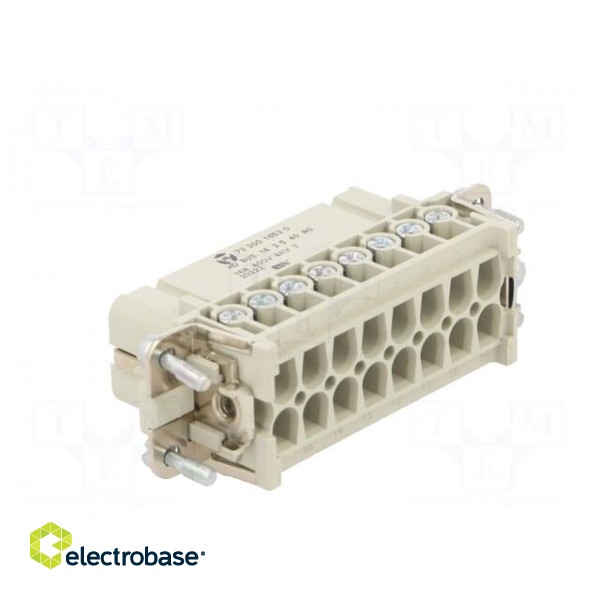 Connector: HDC | female | PIN: 16 | size 16 | contact insert | 400V | 16A image 4